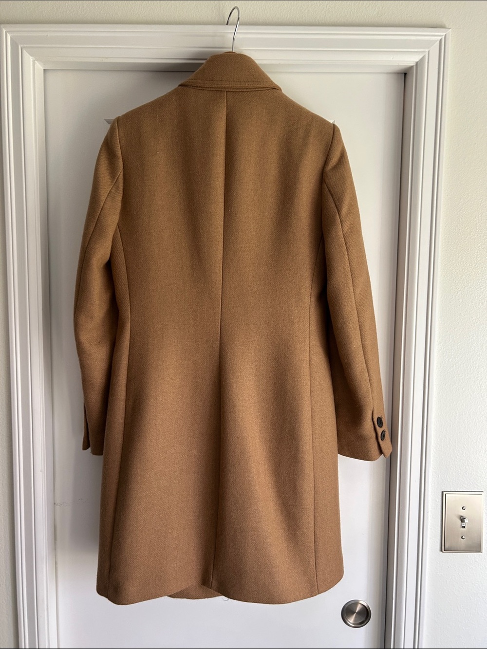 Zara Camel Double-Breasted Pea Coat - Picture 5 of 6